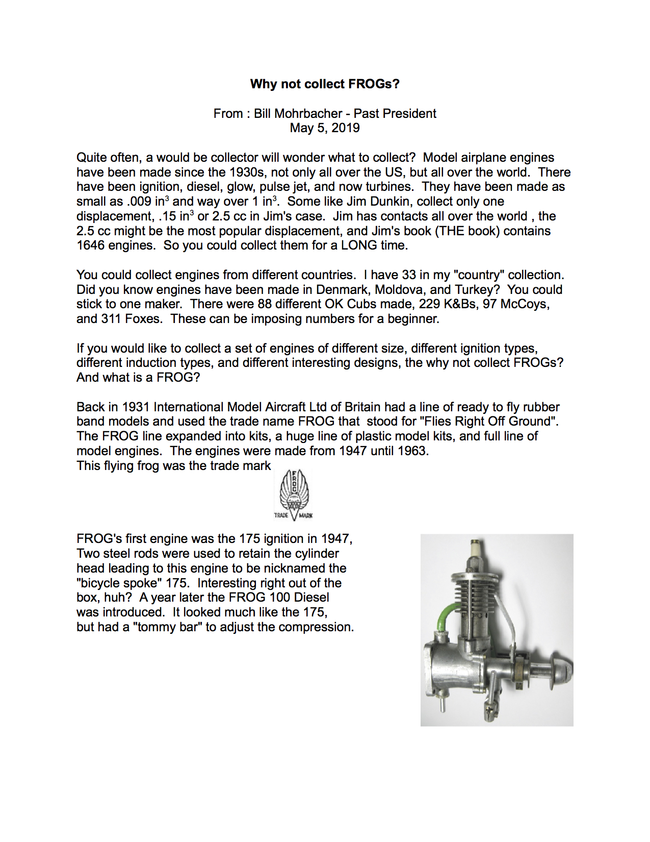 model aircraft engines diesel