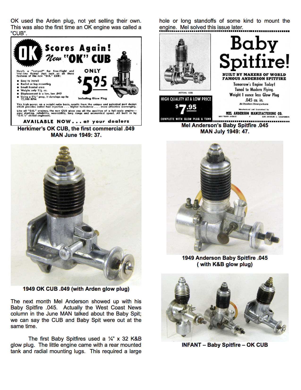 anderson spitfire model airplane engine